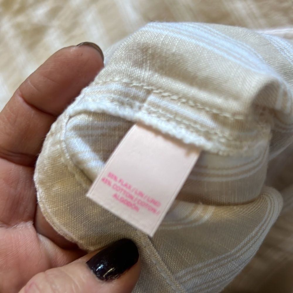 Victoria’s Secret linen striped beach pants 12 - Picture 6 of 6
